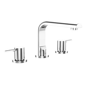 3-HOLE BASIN MIXER ROUND SPOUT - CHROME