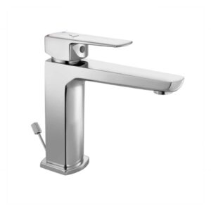 SINGLE LEVER BASIN MIXER WITH POPUP WASTE - CHROME